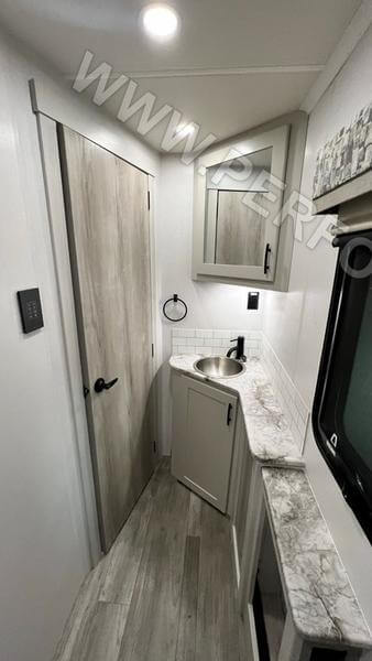 2023 Dynamax Europa 31SS bathroom sink area