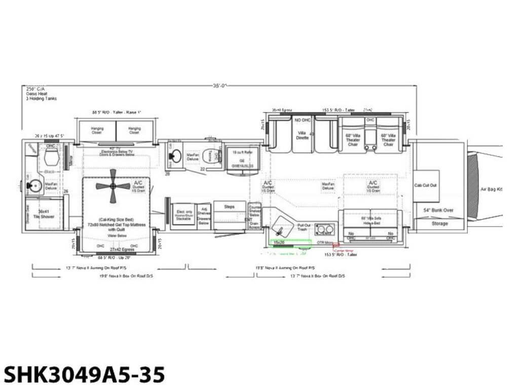 2024 Showhauler Motorhome Conversion SHK3049A5-35 Floor Plan
