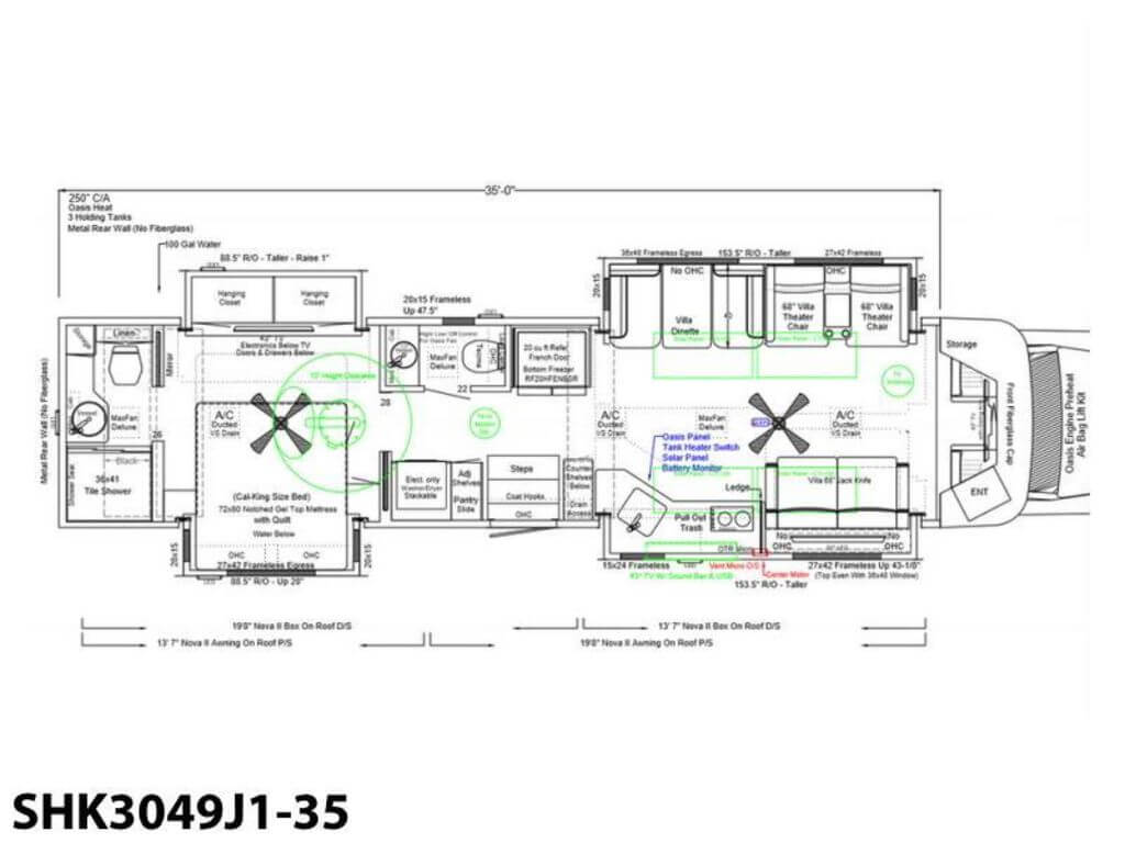 2024 Showhauler Motorhome Conversion SHK3049J1-35 Floor Plan